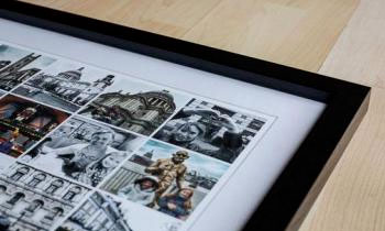 Contemporary Black Frame with white matte board