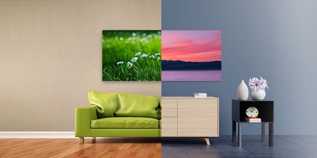 Premium and Standard Stretched Canvas comparison
