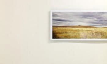 Glacier Print with a white border
